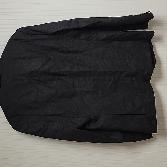 Mango Mens Slim Fit Tailored Sz 44 Black Linen Blazer. Unlined. 100% Linen NWT - Picture 11 of 11